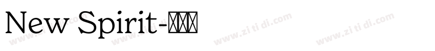 New Spirit字体转换
